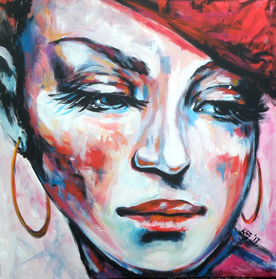 Girl in red hat