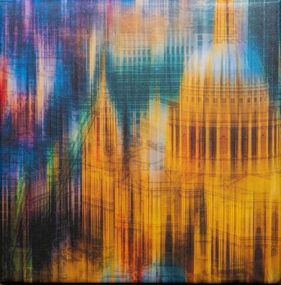 Abstract London: St. Paul's Cathedral - Canvas Ready To Hang 12" x 12 Limited Edition #2/10
