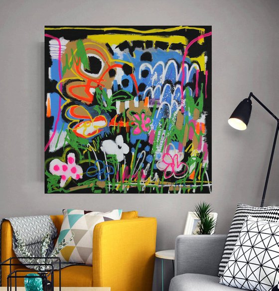 Flowers 130 X 130 CM / 51,18 Х 51,18 INCH