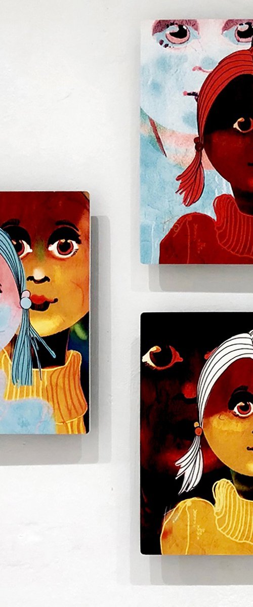 Tryptich-Three Sisters by Hilde Hoekstra