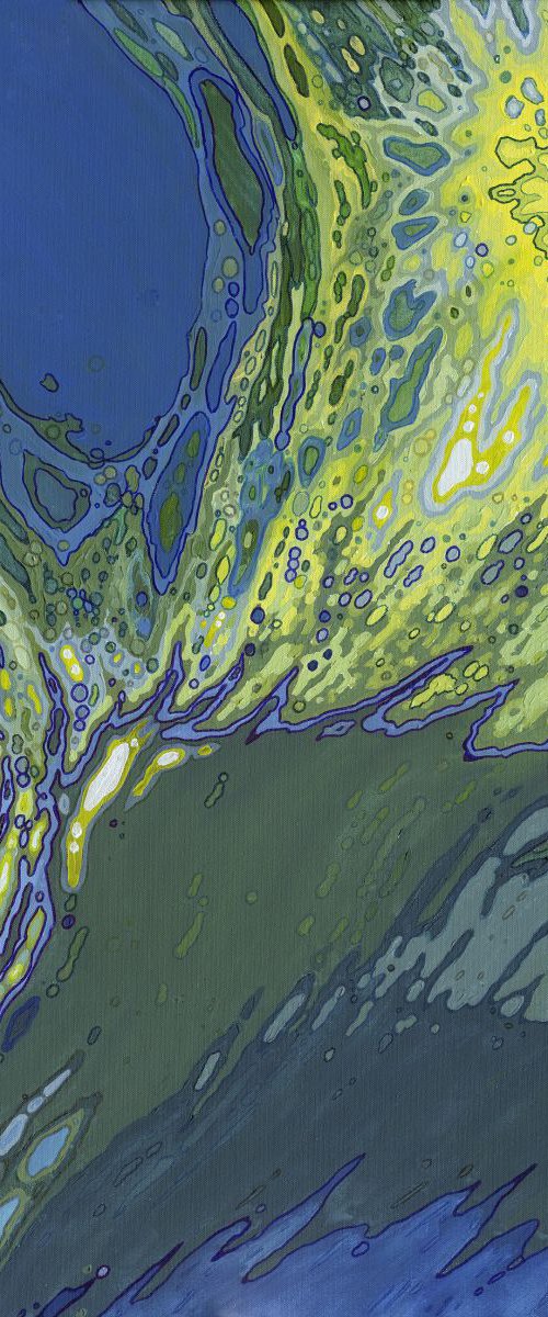 Opening Ocean Wave Coastal Art Series Large 36 x 36 Gallery wrapped canvas by Margaret Juul