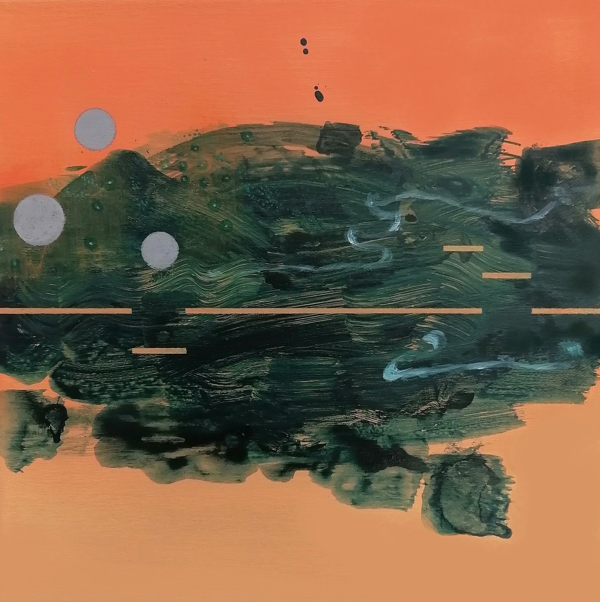 Abstract Painting By Alex Munzone, 12 X 12, Sequences 52, Original Artwork