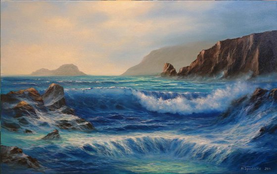 Seascape Sea Trap - sea painting, original painting, handmade artwork