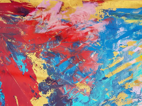 Singing all day long -XXL colorful abstract