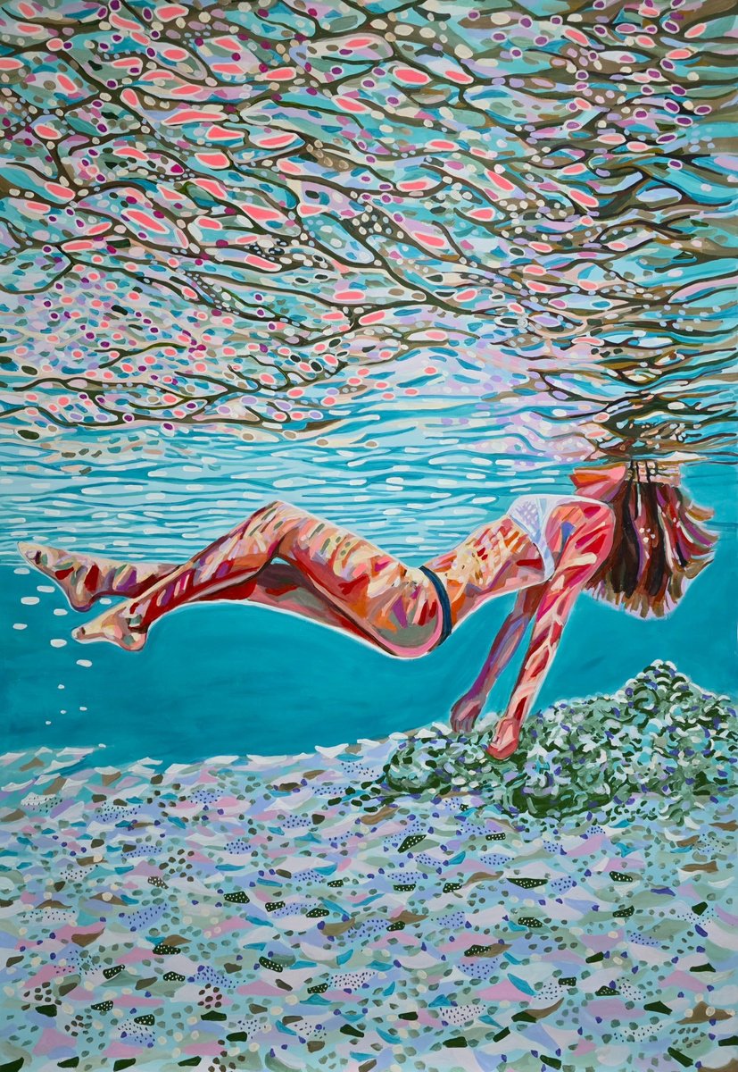 Underwater Turquoise Xxl By Alexandra Djokic, 44 X 63, Artwork For Sale On Artfinder