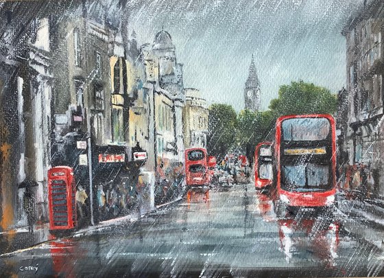 London in the rain