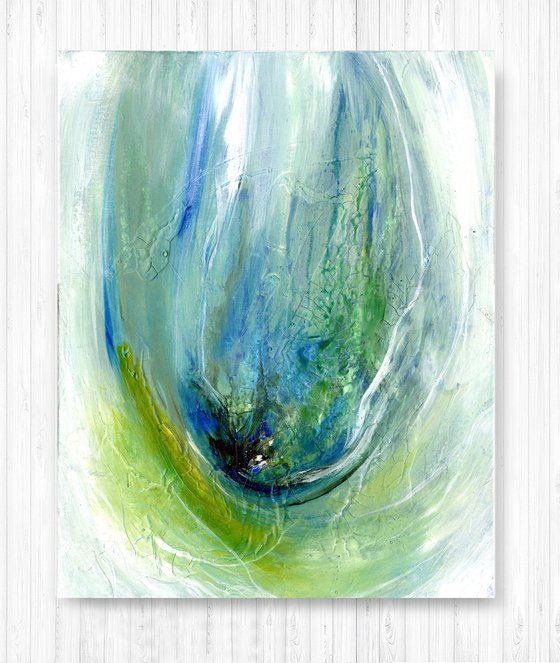 Simple Prayers 5 - Textured Abstract Painting by Kathy Morton Stanion