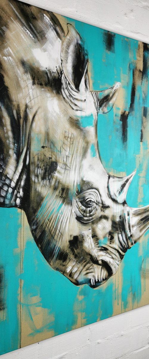 RHINO #5 - Series 'One of the big five' by Stefanie Rogge