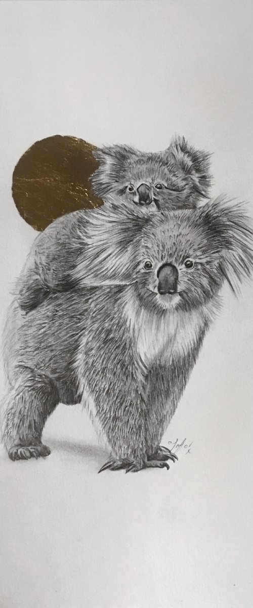 Mummy Koala and Baby by Amelia Taylor