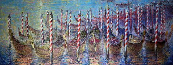 Golden Gondolas of the Venice Carnival