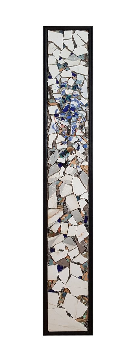 Organic Abstract Relief By Ognyan Hristov, 10 X 65", "Fragment - G10", Original Artwork