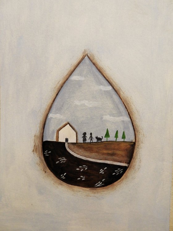 The house inside the raindrop