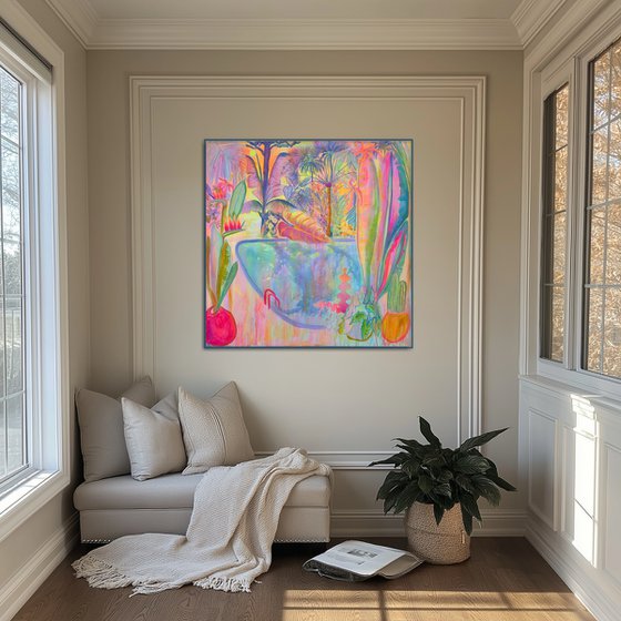 ‘Iridescent Skies = Languid Poolside’