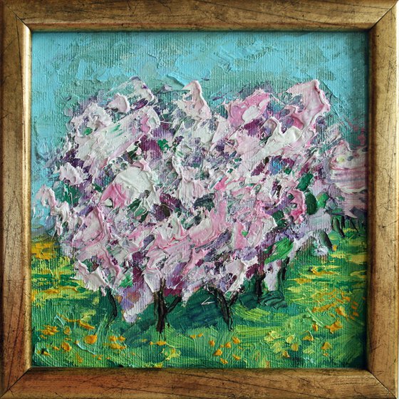 Spring I. / framed / PALETTE KNIFE / From my a series of LANDSCAPE /  ORIGINAL PAINTING