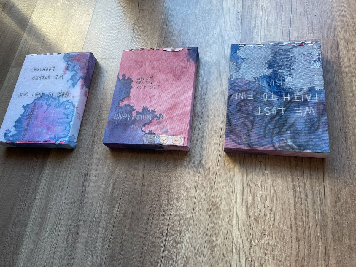 Abstract Painting By Gela Mikava, 7 X 9, Fragments Of Still Thought, Original Artwork