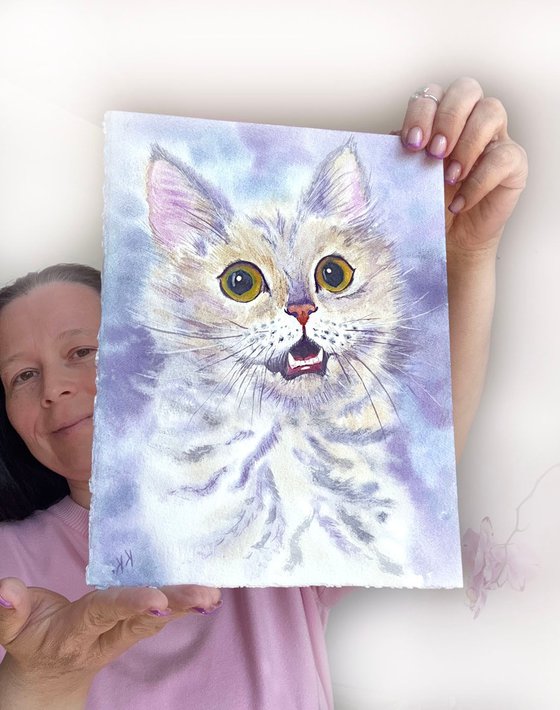 You Did WHAT?! Original Cat painting