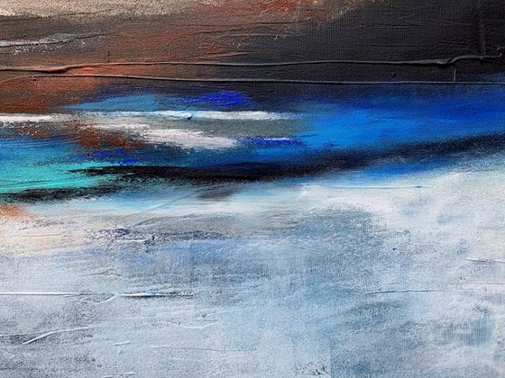 The Breath of Wind - TEXTURED ABSTRACT ART – MODERN LANDSCAPE PAINTING. READY TO HANG!