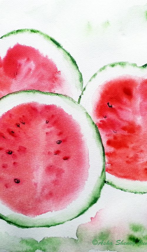 Watermelon Slices for summer by Asha Shenoy