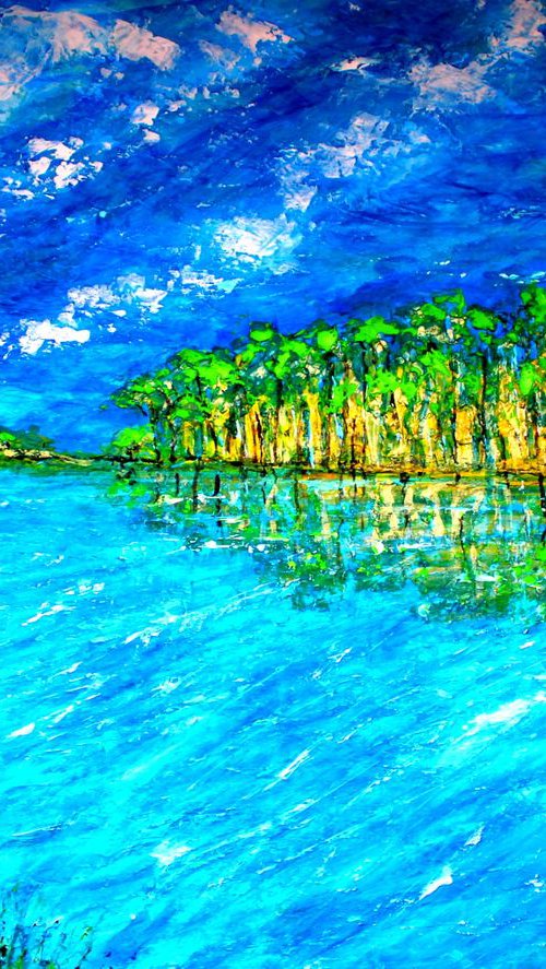 The Fraser River ( Large 40" x 30 " 102 cm x76cm ) by Paul J Best