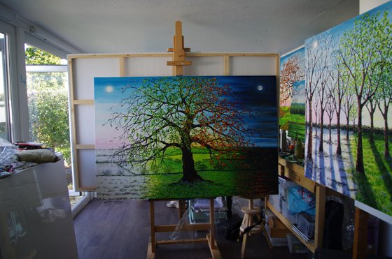 An Oak of our Time. 100cm X 150cm