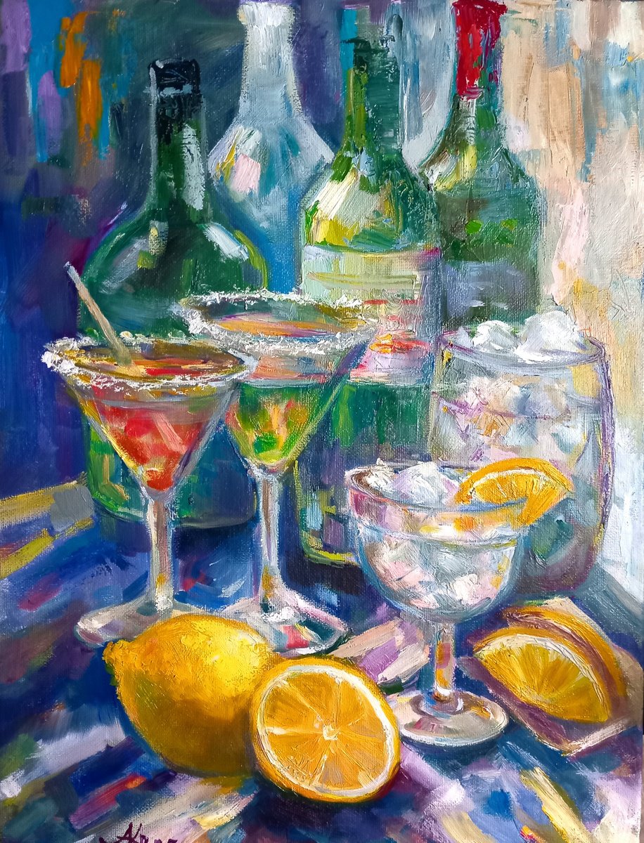 Martini cocktails by Ann Krasikova