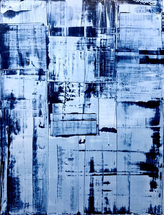 Blocks Of Blue (36x48in)