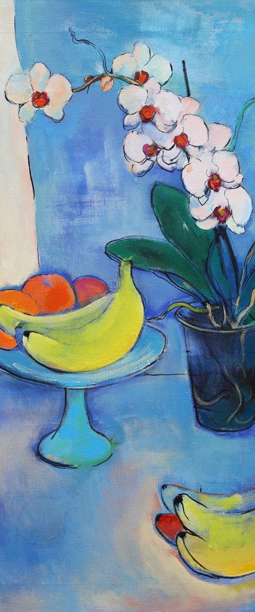 Orchid and Fruits by Artem Andreichuk