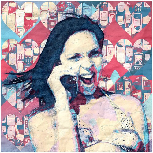 I Just Called To Say I Love You - Pop Art Modern Poster Stylised Art by Jakub DK - JAKUB D KRZEWNIAK