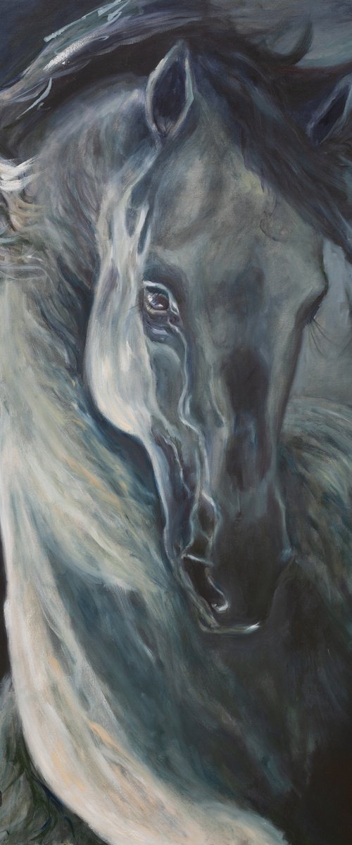 Silver Horse by Liudmila Pisliakova