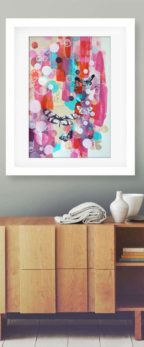 Bubbles and butterflies #2 by Carolynne Coulson