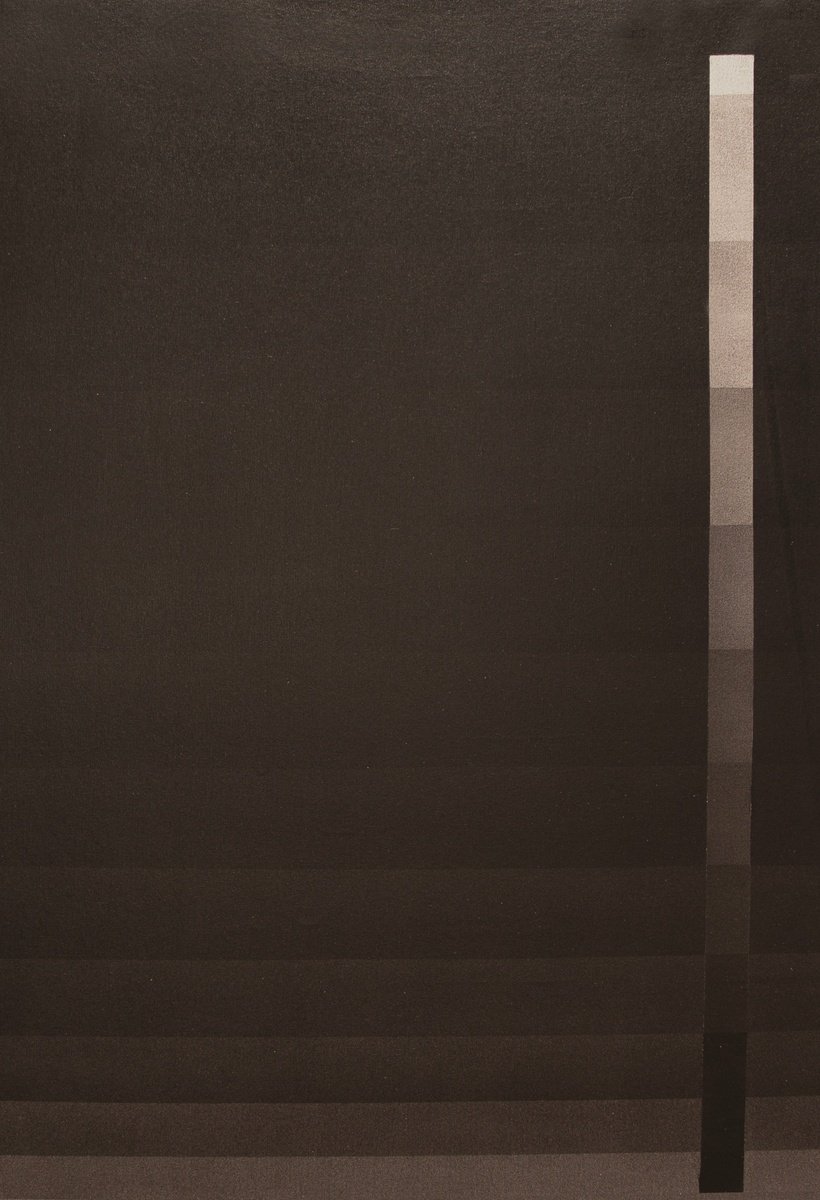 Geometric Abstract Acrylic Painting By Catia Goffinet, 28 X 39, Sides 3, Original Artwork