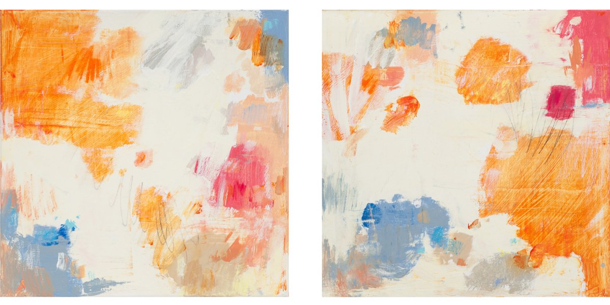 Organic Abstract Acrylic Painting By Susana Sancho Beltran, 31 X 16", Abstraction, Original Artwork