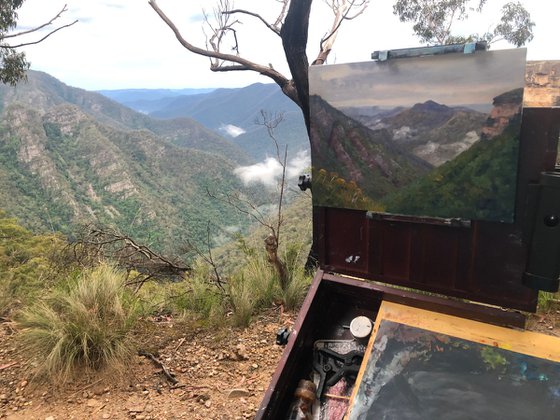 Clearing Weather at Kanangra Boyd, NP - Plein air painting