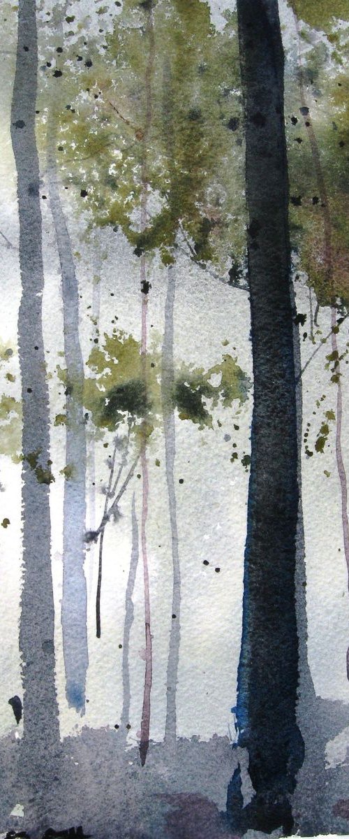 Woodland II - Original Watercolor Painting by CHARLES ASH