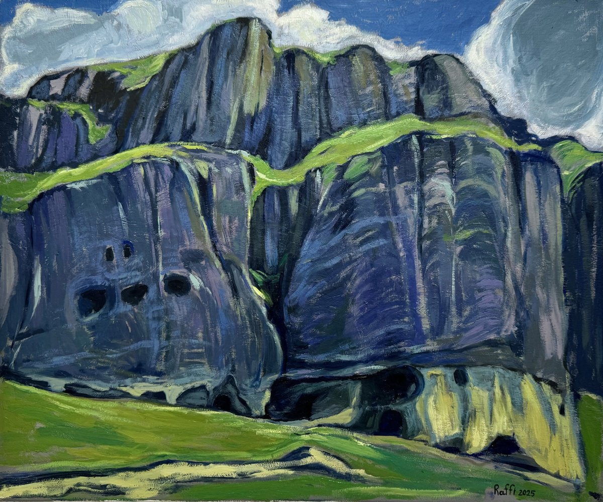 Impressionistic Landscape Oil Painting By Raffi Ghazaryan, 24 X 20",