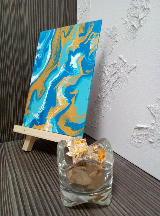 Golden Sands + Frame or easel, READY TO HANG