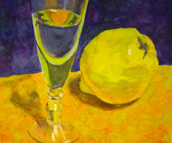 Quince painting still life
