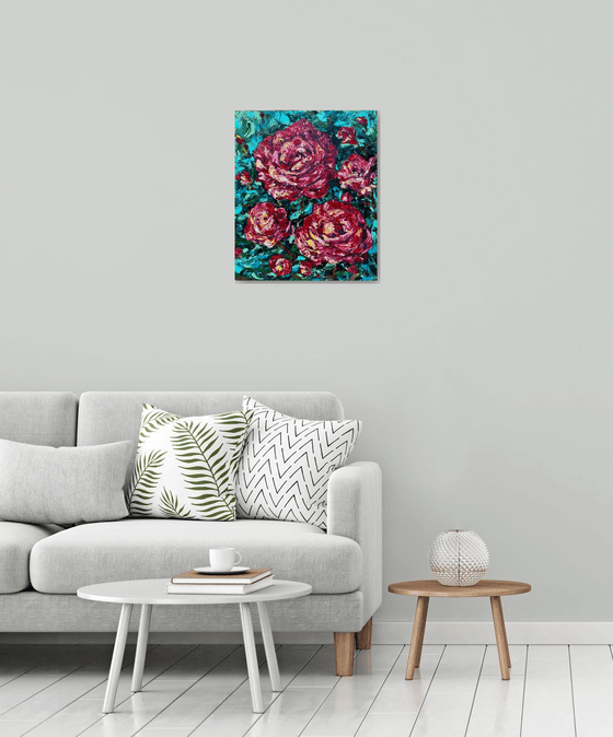 Roses - Abstract Red, 50*60 cm