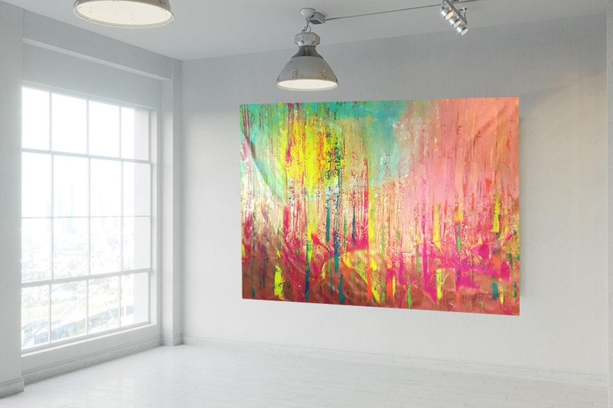 Rolling Sun - XXL abstract landscape by Ivana Olbricht