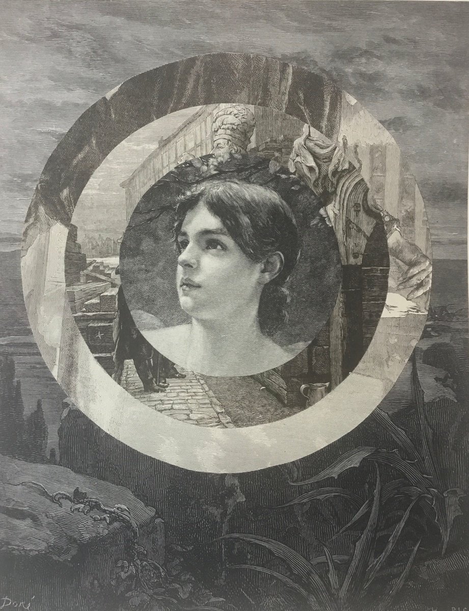 Surrealistic Portrait Collage By Tudor Evans, 8 X 9", Spiral 4, Original Artwork