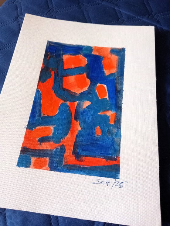 HARMONY N.2 - abstract green  7x9 inch