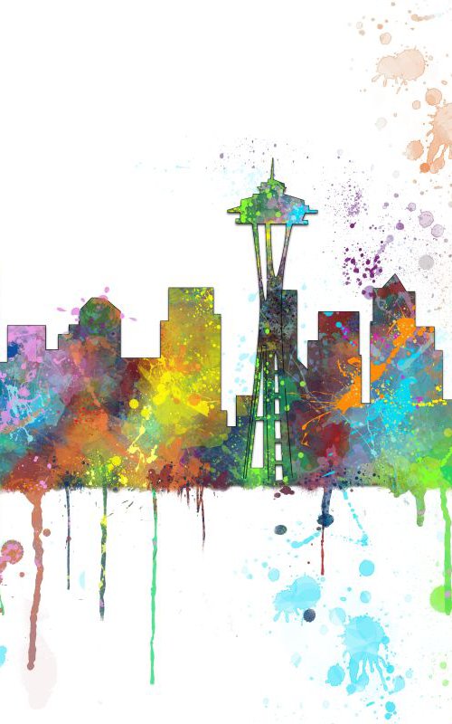 Seattle Skyline MCLR1 by Marlene Watson