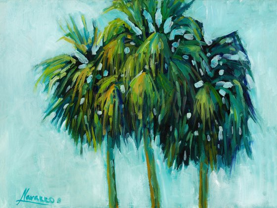 Palm tree, tropical art