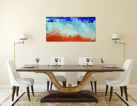 Before it melts down - large abstract painting