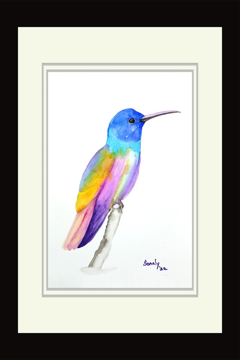 Animal Watercolour By Sonaly Gandhi, 9 X 13", Watercolor - Birds 5, Original Artwork