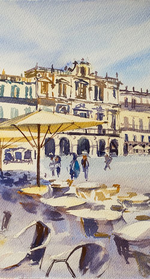 Sunset in Plaza Mayor by Sasha Romm