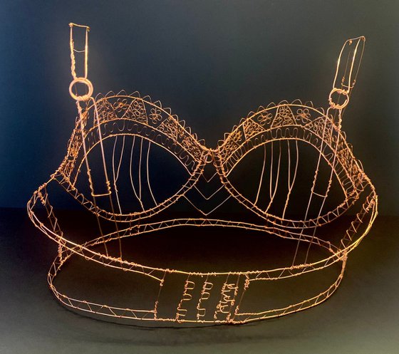 Copper Bra Wire Sculpture
