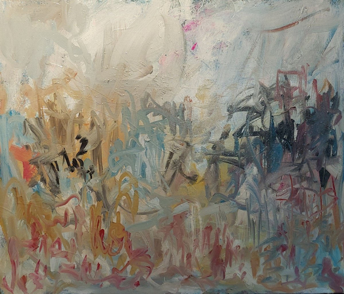 Expressive Oil Painting , I Can By You Flowers By Els Driesen, 28 X 24, Artwork For Sale On Artfinder