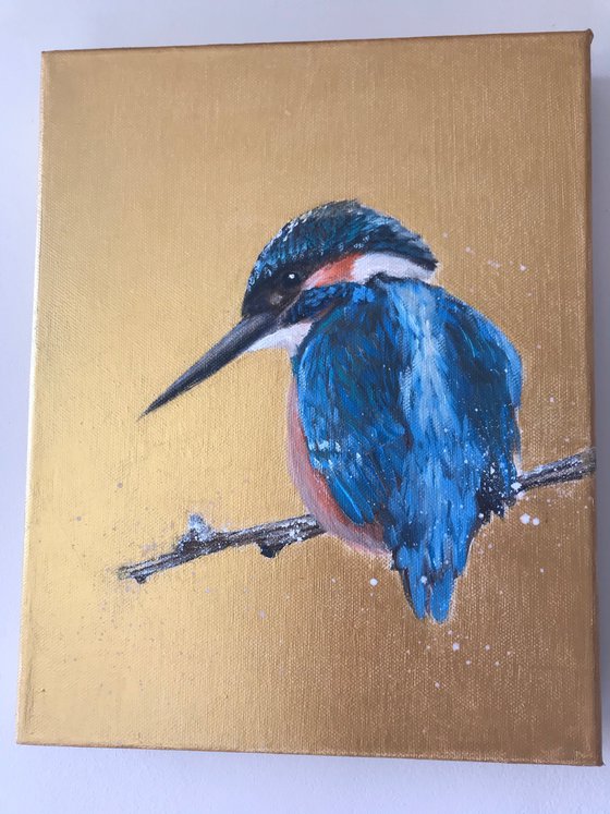 Kingfisher on Gold