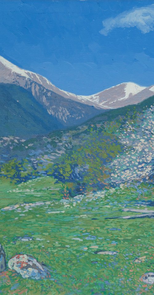 Apple blossom in gorge by Simon Kozhin